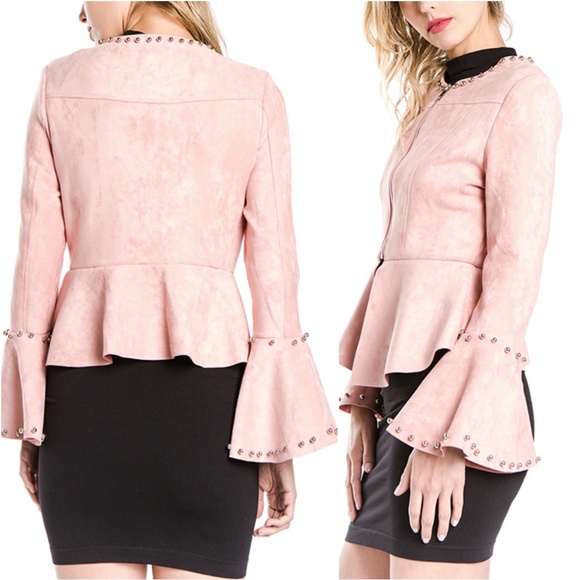 ROSE PINK suede Jacket - Picture 3 of 4